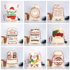 Julpresentväskor Santa Sack DrawString Bag Canvas Santa Sacks Monogrammable Santa Claus Deer Bag Juldekorationer 37 Styles YL06