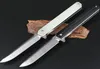 Novo rolamento de esfera Flipper dobrável faca 440c Cetin Drop Point Blade G10 Insinlessinless Sheel Facas EDC Knives