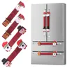 4PCS /セットクリスマス冷蔵庫ドアハンドルカバーサンタスノーマンキッチン機器カバー冷蔵庫電子レンジ用食器洗い機ハンドル保護具