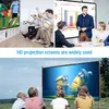 New Projector Screen Portable,60/72/84/100/120/150 Inch 16:9,Polyester Outdoor 3D Movie Screen For Travel Home Theater Projektor1