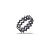 Korean heißes Verkauf Persönlichkeit Trend Damen Wasser Welle Doppel Schwanz Ring exquisiter Luxus schwarz weiß Zirkon Ring Marke hochwertigen Ring Geschenk