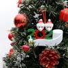 Decorazioni per l'ornamento dell'albero di Natale in quarantena degli Stati Uniti Decorazioni per Babbo Natale personalizzate Famiglia di 2.3.4.5.6.7 Ornamento Pandemia Distanziamento sociale