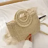 round handmade handbag