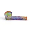 Luminous Patterned Smoking Hand Pipe Glow In The Dark Silicone Pipes Glass Bowl Dab Spoon 3.5" Environmentally Silicon Water Bong For Tobacco Dry Herb