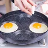 الألومنيوم 4-كوب من القلي مقلاة غير عصا فطيرة سويدية فطيرة بليت Crepe Multi Egg القلي مقلاة 1 PCS235C