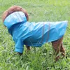 l Roupa impermeável do animal de estimação cão ao ar livre da chuva do cachorrinho do cachorrinho S-XL Jaqueta com capuz capa de chuva PU reflexivo para cães Cat Sappae