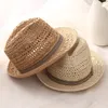 Geniş Memlu Şapkalar 2021 Moda El İşi Kadınlar Yaz Rafya Saman Güneş Hat Boho Beach Fedora Sunhat Trilby Erkekler Panama Cap259G