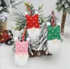 Christmas Tree Hanging Ornament Santa Claus No Face Doll Knitting Cartoon Christmas Pendant Home Xmas Party Decorations Ladder Toy LSK1328