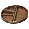 Round Shape Wood Rolling Tray Diameter 218 MM Tobacco Rolling Machine Smoking Pipe Grinder Tray Wooden Roll Tray Cigarette Maker