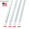 4FT 22W светодиодные трубки Light 18W T8 LED 4FT пробирки SMD 2835 холодно белый 6500K 28W T8 свинцовой лампы