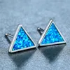 Stallone minimalista femmina blu orecchini opali opali semplici colori geometrici freschi piccoli matrimoni per donne1