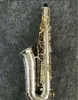 Jupiter JAS1100SG Alto Saxophone EB Tune Brass Musikinstrument Nickel Silverpläterad Body Lacquer Gold Key Sax med Case Mouthp1166262