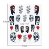 Halloween Nail Art Stickers Kit 25pcs Skull Sexy Girl Water Transfer Decals Charms Nails Tattoo Design Decorations Foil Wraps Sticker Set