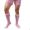 4 colori uomini sheer calzini a rete vedi attraverso sexy tube calzini ad alto ginocchio maschio partito gay partito in gay costumi adulti regali di natale1