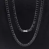 DNSCHIC – collier de Tennis glacé, ligne de chaîne en or blanc de 5mm avec CZ noir pour hommes et femmes, bijoux Hip Hop rappeur Street Fashion1274W