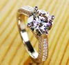 Test Pozytywny 2CT 8mm D-E Moissanite Diamond Ring Brilliant 925 Sterling Silver Ring Engagement dla kobiet