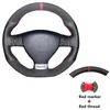 Capa de volante de carro de camurça preta DIY para Volkswagen Golf 5 Mk5 GTI VW Golf 5 R32 Passat R GT 2005 acessórios para carro251a