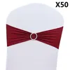 Faixas 50pcslot spandex lycra capa de cadeira de casamento bandas de faixas de festa decoração de aniversário1544192