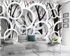 3d Wallpaper walls Modern Mural 3d Wallpaper White Circles Abstract Woods Living Room Bedroom Wallcovering HD Wallpaper