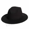 Men's Fedora Hat For Gentleman Women Hats Wide Brim British Cap Band Wide Flat Brim Jazz Hats Party Hats T2C5280