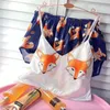 Animal Cartoon Print Lovely Sleepwear Home Suit Summer V Neck Sexig Pyjamas Kvinnor Spaghetti Strap Loose Pijama Satin Femme Cat