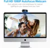 Black 1080p Webcam PC dizüstü bilgisayar masaüstü web kamerası Mikrofonlu Video Arama Çevrimiçi Toplantı Oyun Sınıfı Konferansı