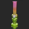 HOneyPuff Kafatası Şekli Şişe Su Bong Sigara Borular Downstem Metal Kase ile Renkli Ağır Bong Kül Catcher Dabbing Yağ Bubbler