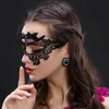 Moda koronkowa maska ​​impreza Halloween Znakomita maskarada Half Face Maski Dress Kobieta Sexy na Boże Narodzenie