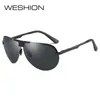 Weshion Mens Solglasögon Märkesdesigner Polariserad Pilot Ovala nyanser Klassisk Retro Körning Solglasögon 2020 UV400 Zonnebril Mannen1