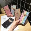 Funda de teléfono de abeja de lujo para Galaxy S20 Ultra S10 + S9 Plus, funda cuadrada con corazón láser para Samsung Galaxy Note 20 Ultra 10 Pro