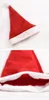 도매 크리스마스 산타 클로스 모자 빨간색과 흰색 캡 파티 모자 크리스마스 의상 장식 유니섹스 키즈 성인 축제 모자