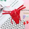 Women's underwear G strings lace transparent sexy heart low waist panties thongs T back women lingerie panty fashion