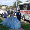 Elegancka sukienka Quinceanera Sutyka Słodka 16 sukienek Niebieska suknia balowa dziewczyna suknia konkursowa koralika koronka