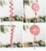 Christmas Tree Lollipop Opknoping Ornament Wit en Rood Candy Nieuwjaar Kerstversiering voor Home Party JK2009XB