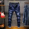 Herr jeans 2023 mode vår sommardesigner mager män straigh mens casual cyklist denim manlig stretch byxor byxa fritid trend mode