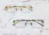 Novo design de moda óculos ópticos 0218oa quadrado k ouro metade quadro transparente lente retro estilo simples negócio unisex monóculos transparentes