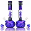 Blauwe kleur glazen bongs Waterpijp Smoke Bong recycler dab rig Hookah Pipes