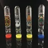 Mini Think Pyrex Glas One Hitter Zigarettenspitze Glas Steamroller Pfeife für Tabak-Trockenkräuter-Handpfeifen