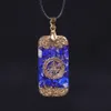 Orgonita Pingente de Energia Lapis Lázuli Reiki Colar de Energia Misterioso Chakra Chakra Stone Business Amulet 200929208M