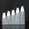Flacone cosmetico in vetro trasparente smerigliato da 30/40/50 / 60ml con erogatore di lozione a pressione pompa nebulizzatrice fine SN1852