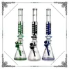 Phoenix 18 inch tall glass beaker bongs with freezable coil glycerin bong showerhead perc glass smoking pipe fab jet build a big bong hookah