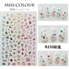 1 adesivo per unghie natalizio fiocco di neve fiocco di neve pupazzo di neve inverno nail art deco albero di Natale cappelli manicure oro