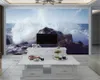 Papier peint photo 3D personnalisé Papier peint moderne 3d Belle vague de pierre Papier peint de décoration intérieure atmosphérique haut de gamme