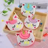 Runda Unicorn Wallet Kids Plush Cartoon Purse CPIN Väskor Designers Creative Zipper Cute Change Purse Student Barn Coin Case Presenter E9803