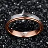 Bröllopsringar Bonlavie 4mm Wide Tungsten Carbide Ring Surface Polished Rhombus Shaped Batch Rose Gold Plating Side Step Men Ring14728051