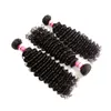 Indian cuticules premières non transformées Alignés Vierge cheveux vague profonde 3Pcs 300g Lot 10A humain Bundle Extension de cheveux Weave Cut d'un donateur