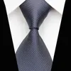 Mode mager slips för män formella affärsbröllop siden slips man tillbehör geometriska solida jacquard vävda band 3 "/7.5cm1