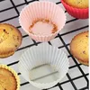 Moldes de pastel de silicona en forma redonda Muffin Cupcake Moldes para hornear Cocina Cocina Utensilios para hornear Fabricante Colorido DIY Herramientas de decoración de pasteles VT1632