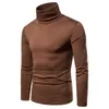 6Colors Winter Warm Men Basic Top Turtleneck Long Sleeve Soft Knitted Tops Comfort Stretch Sweater Solid Classic Male S-XXL1