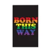 JOHNIN 3x5Fts Nacido de esta manera Bandera Orgullo gay LGBT Rainbow fábrica directa 90x150cm